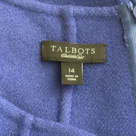 Talbots Blue Wool Shift Dress Blazer Suit Two Piece - Women’s US 14 - Picture 15 of 15